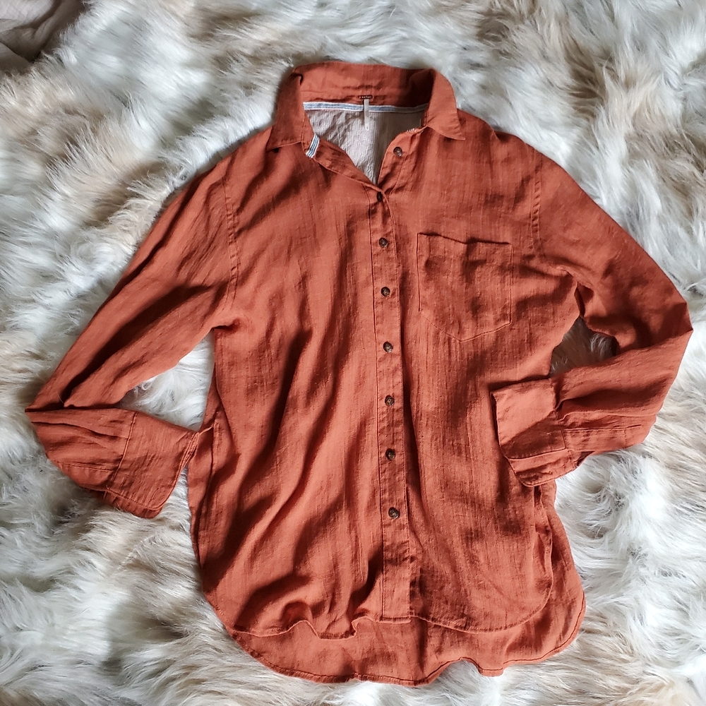 Free People Burnt Orange Top